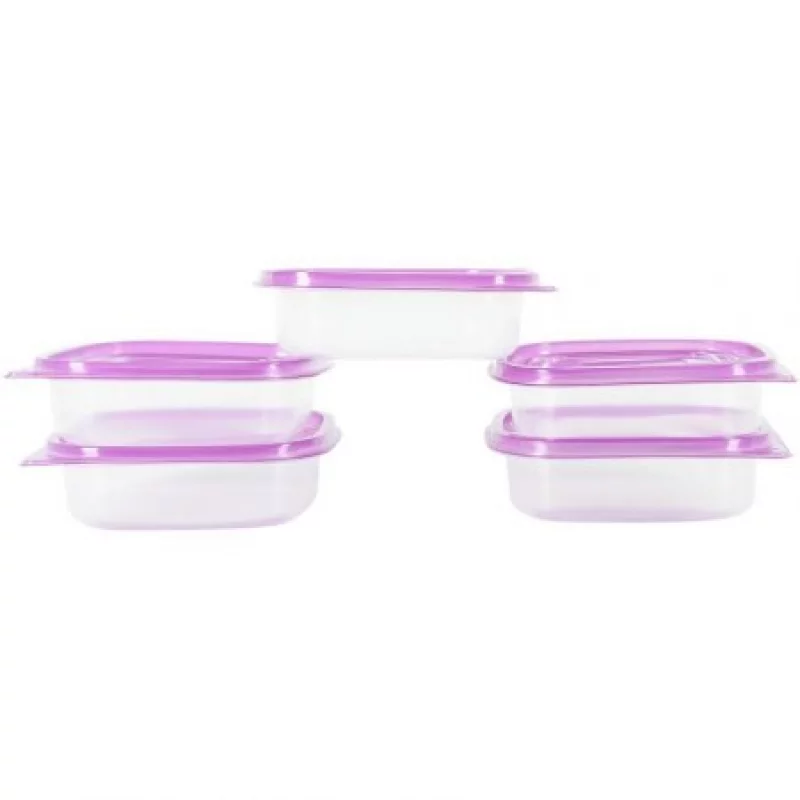 Set 15 Recipientes Plásticos Con Tapa