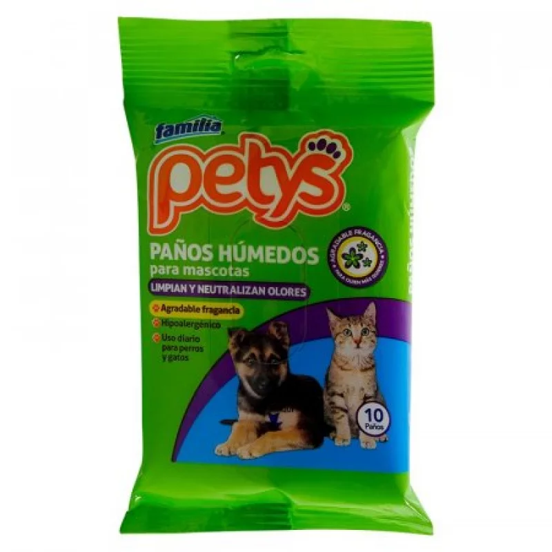 Set De 10 Paños Para Mascota Petys