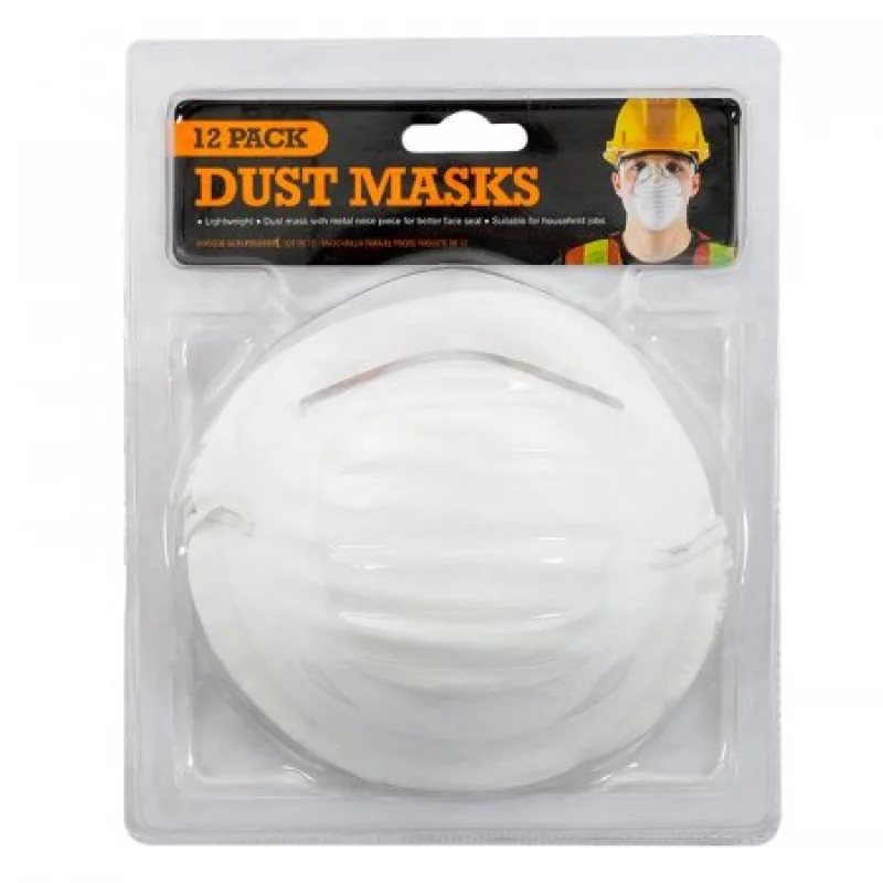 Set X12 Mascaras Anti Polvo Hg0027-Blanco