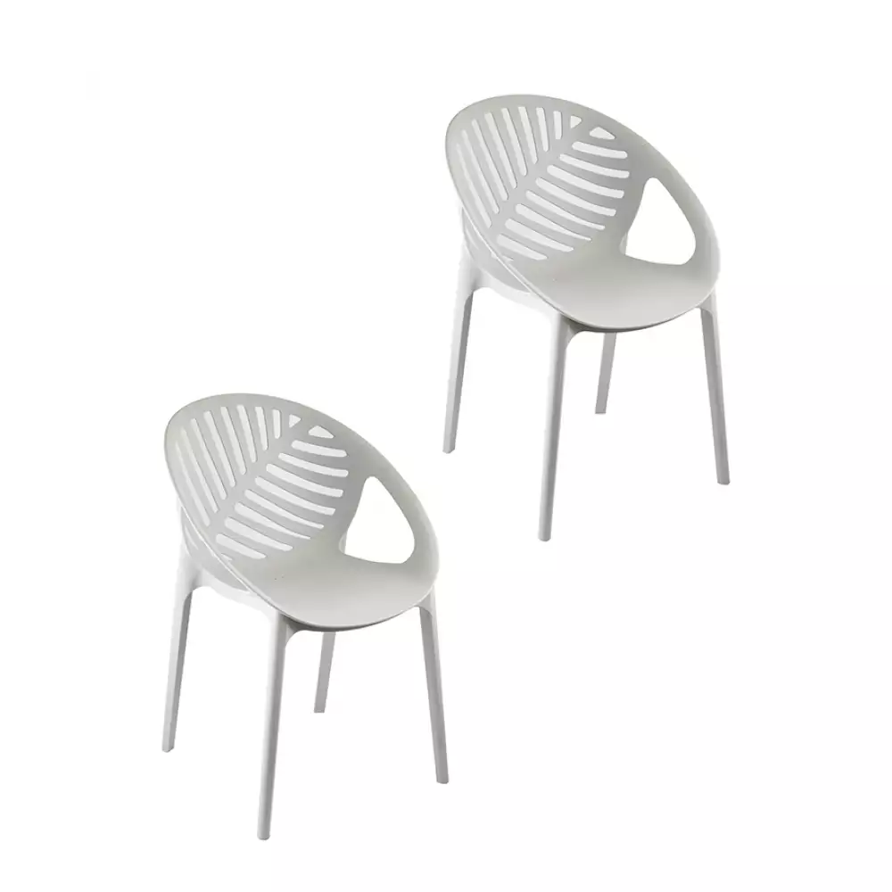 Silla Auxiliar Expressions Hoja 56X82X54Cm Gris Claro Polipropile