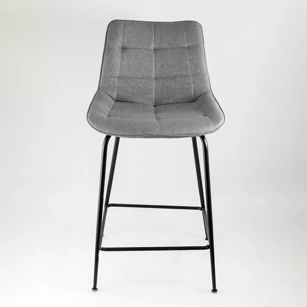 Silla Bar Expressions Fija 50X101X45Cm Gris Tela Metal 542-190418