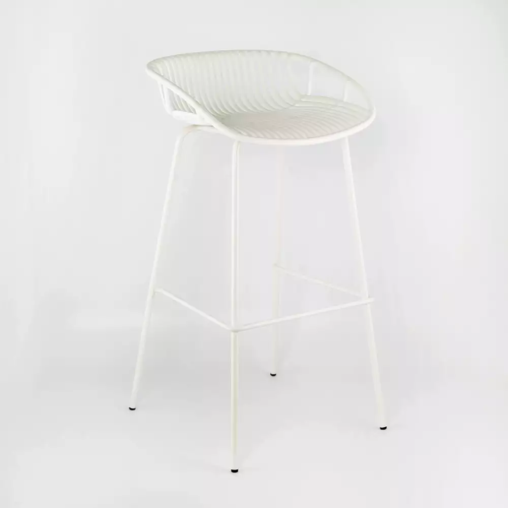 Silla Bar Expressions Furniture con Espaldar Blanco