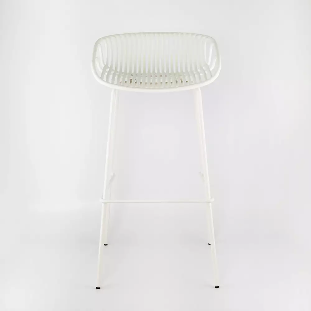 Silla Bar Expressions Furniture con Espaldar Blanco