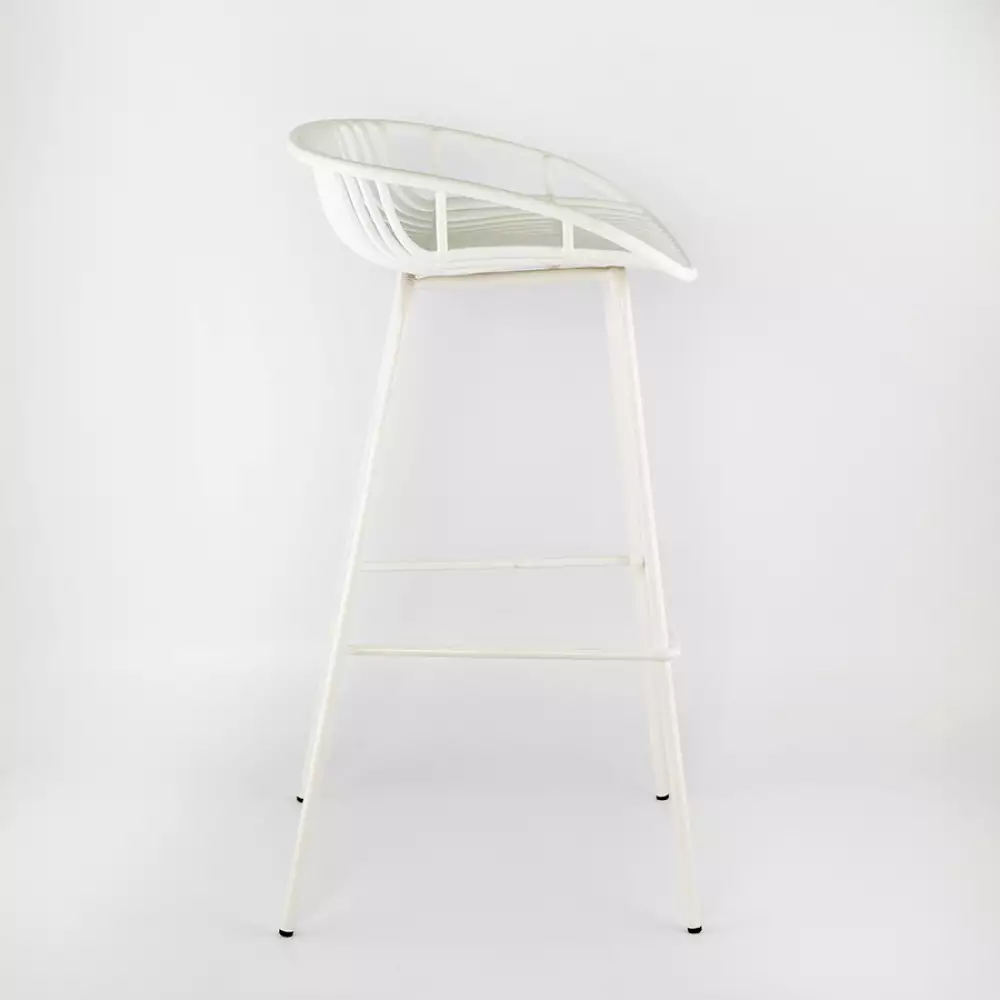 Silla Bar Expressions Furniture con Espaldar Blanco