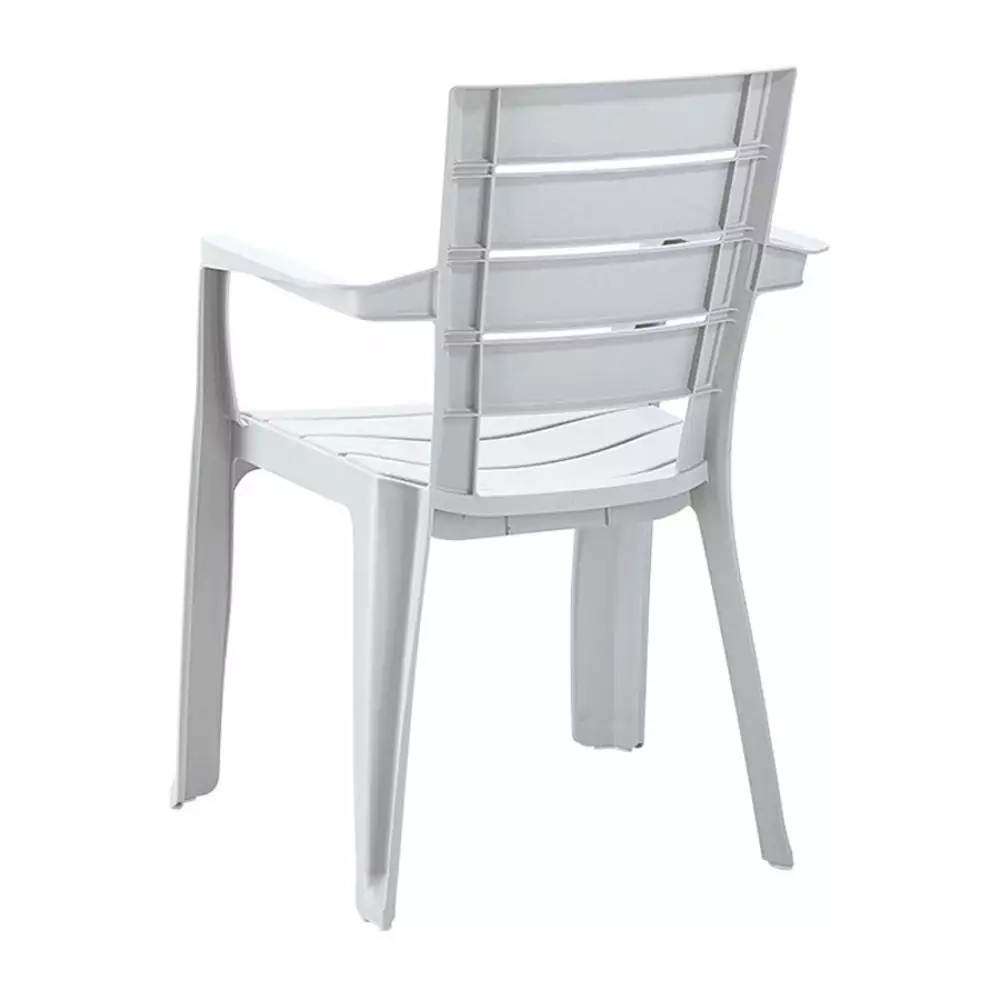 Silla Exterior Rimax Baru Con Brazos 58X82X59Cm Gris Hielo Plastico