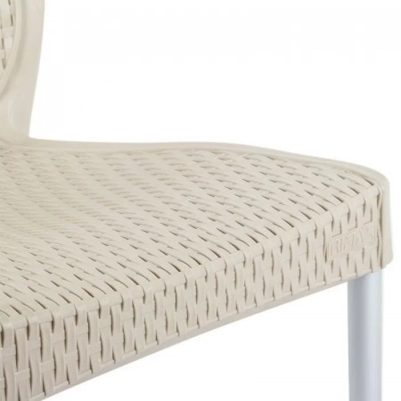 Silla Sin Brazos Rimax 9407 Shia Taupe 83X43X56Cm Plastica