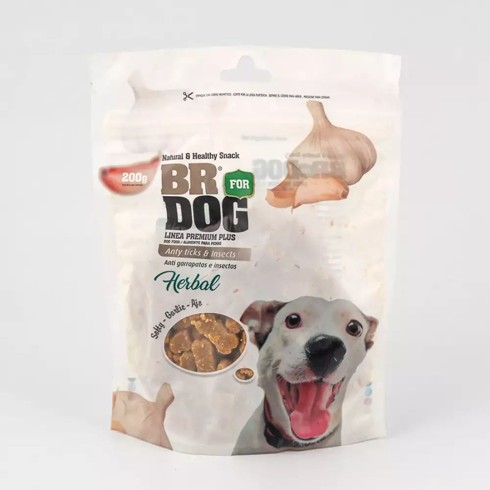 Snack Perro Br For Dog 418170 200 Gr Semiblando Herbal Ajo
