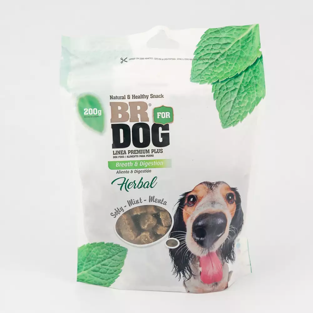 Snack Perro Br For Dog 419170 200 Gr Semiblando Herbal Mint
