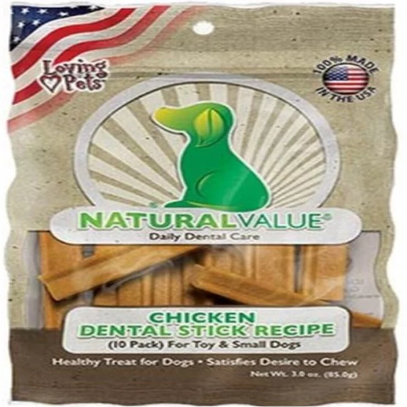 Snack Perro Natural Value 85 Gr Pollo Dental Sticks 8011 Lp