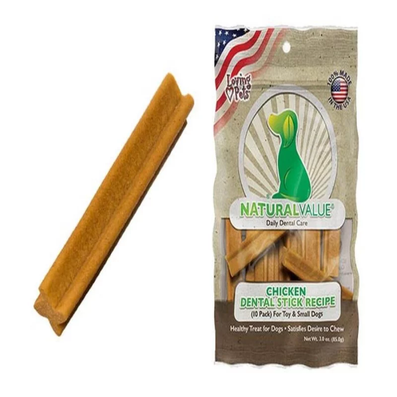Snack Perro Natural Value 85 Gr Pollo Dental Sticks 8011 Lp