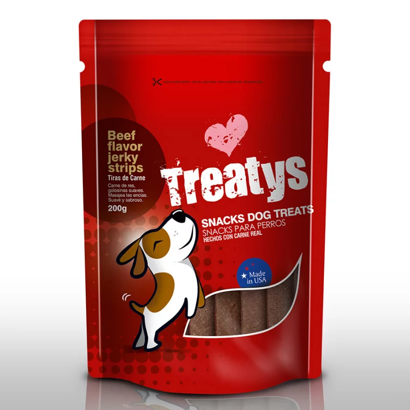 Snack Perro Treatys 200 Gr Tiras Carne