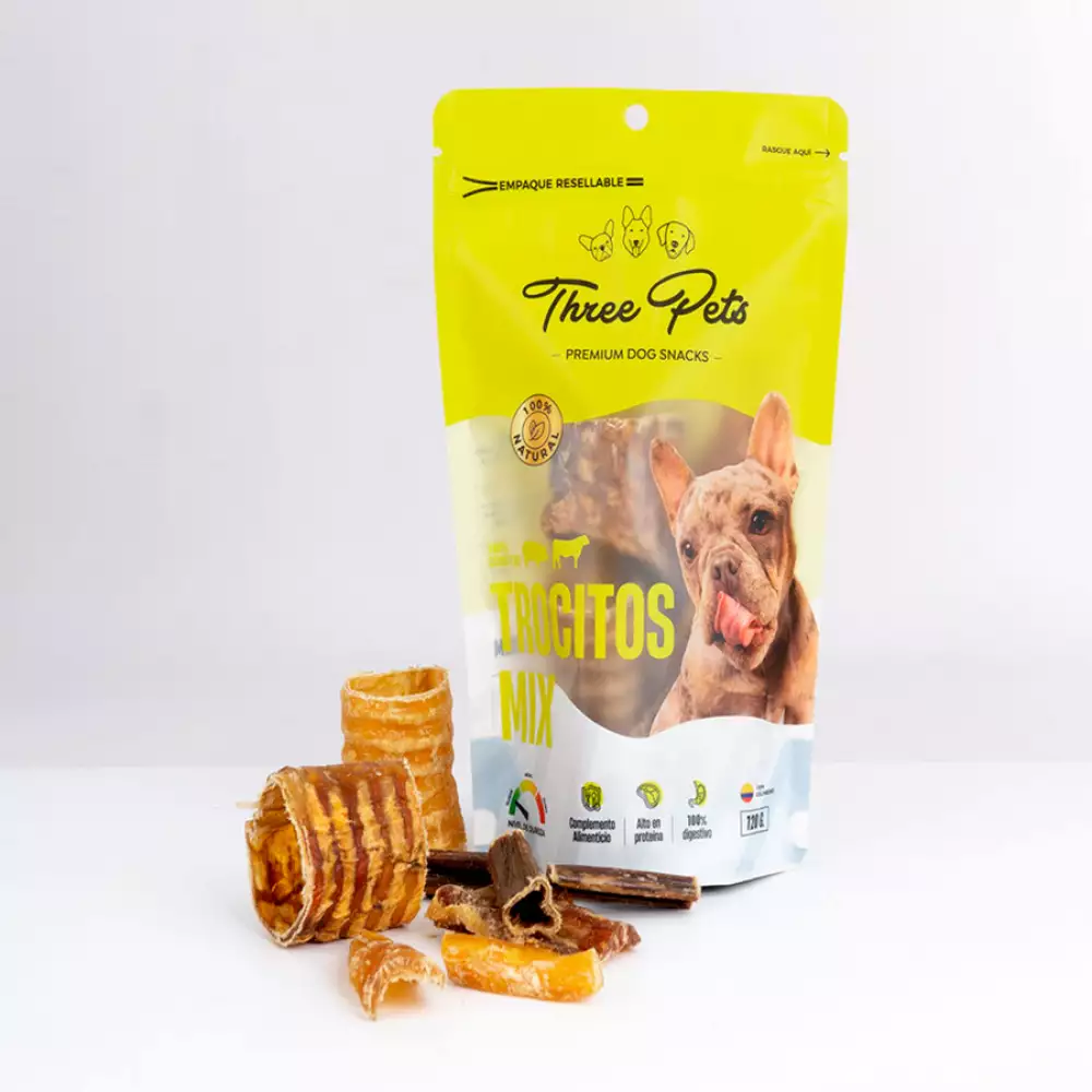Snack Tp Bf-Vp Trocitos Mix Res/Cerdo 120 Gr Natural