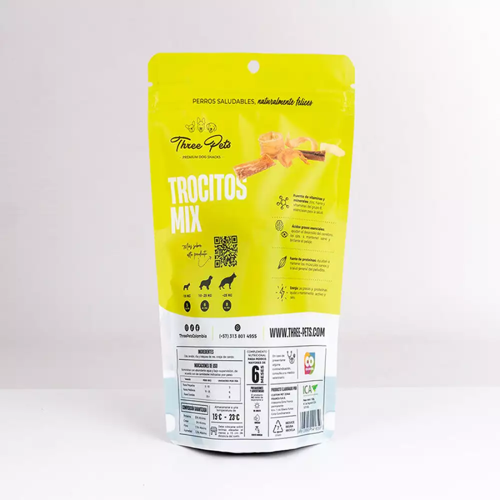 Snack Tp Bf-Vp Trocitos Mix Res/Cerdo 120 Gr Natural