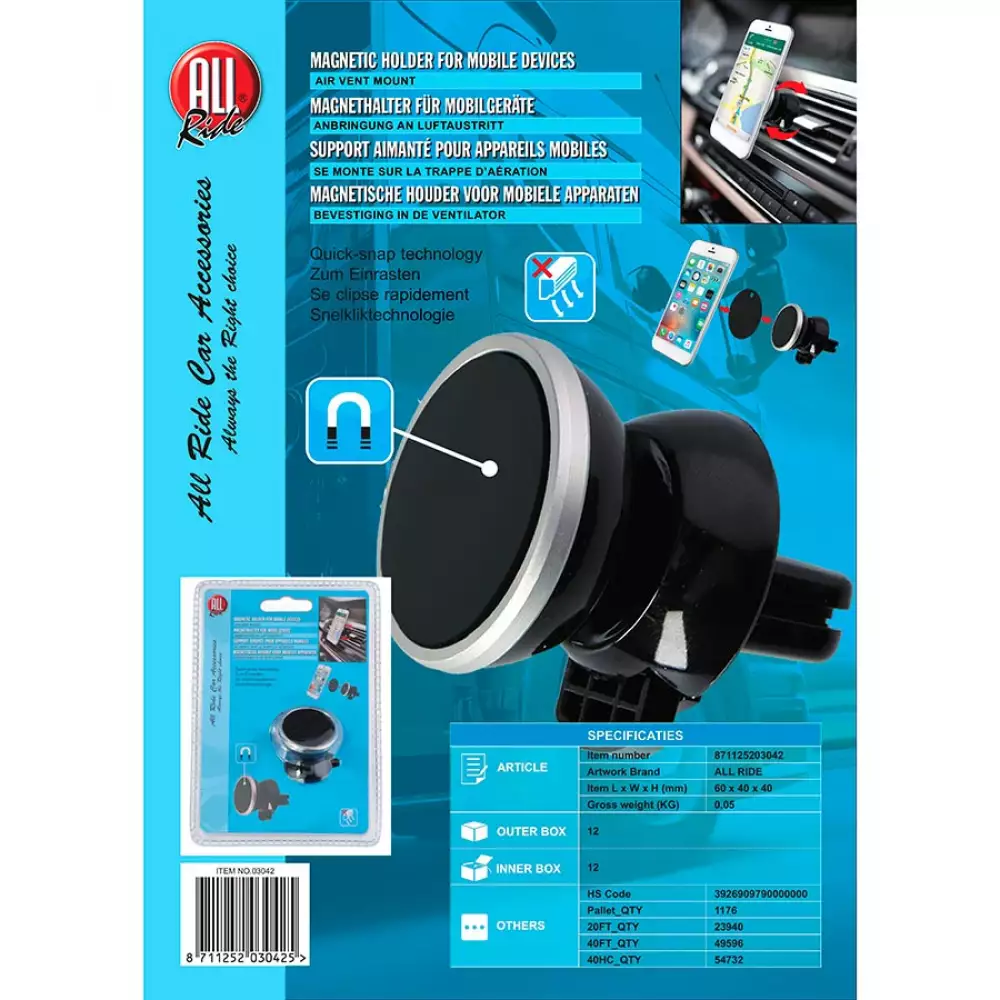 Soporte telefono  magnetico