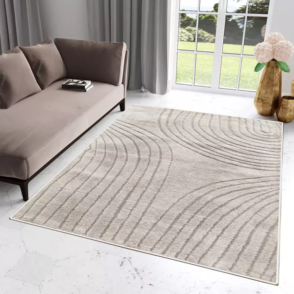 Tapete Dib Monaco 500 120X170Cm Beige Poliester Amo120-2000/500