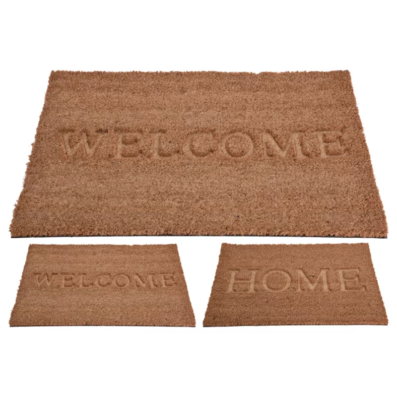 Tapete Entrada 39X59Cm 2Ass Coco Bienvenido