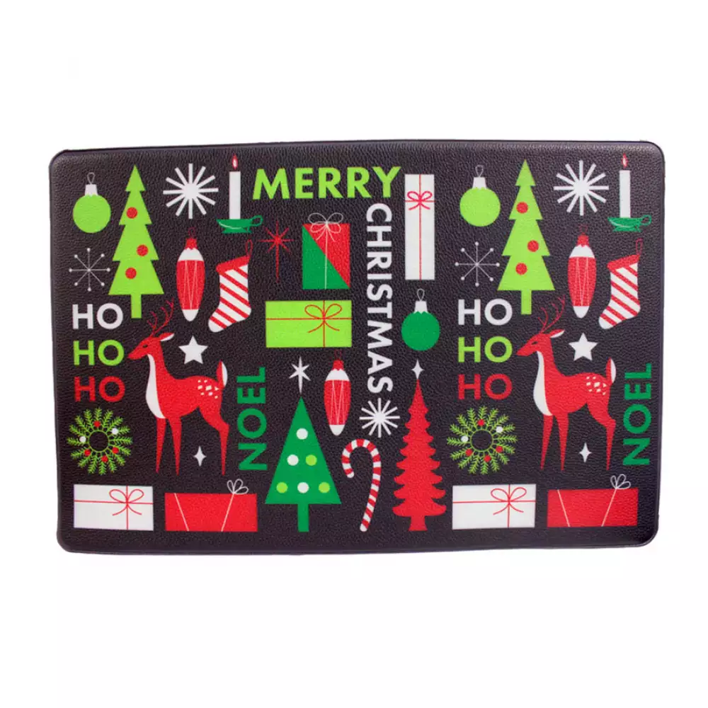 Tapete Miro Christmas   60X40Cm Rojo Verde  Pvc