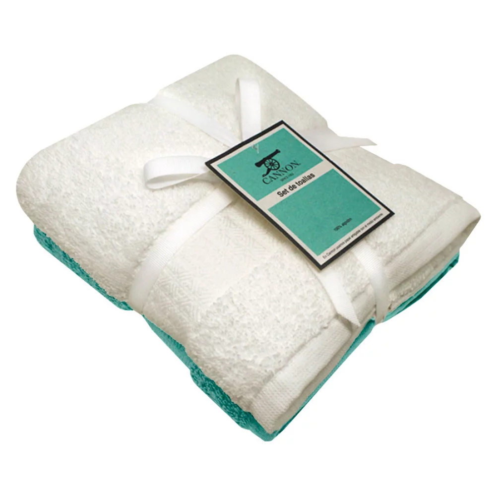 Toallas cannon para manos setx2 500gr 50x80cm turquesa setx2