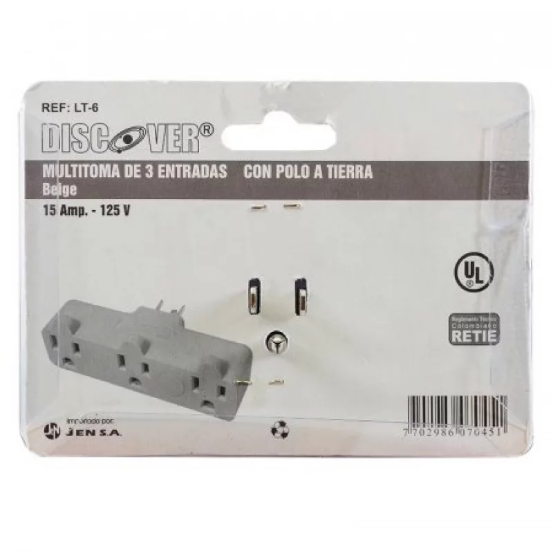 Toma Triple Discover-Gris