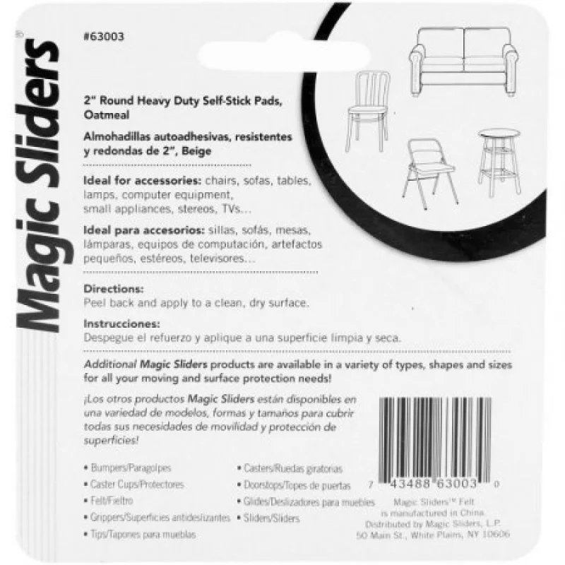 Tope Magic Slider 63003 Beige 2 Pulgadas Redondo X8 Unidades