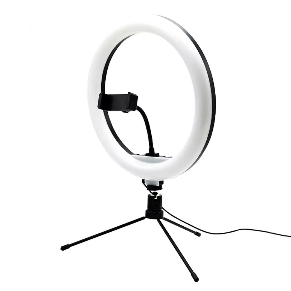 Trípode de Escritprio con Aro de Luz 12" y control