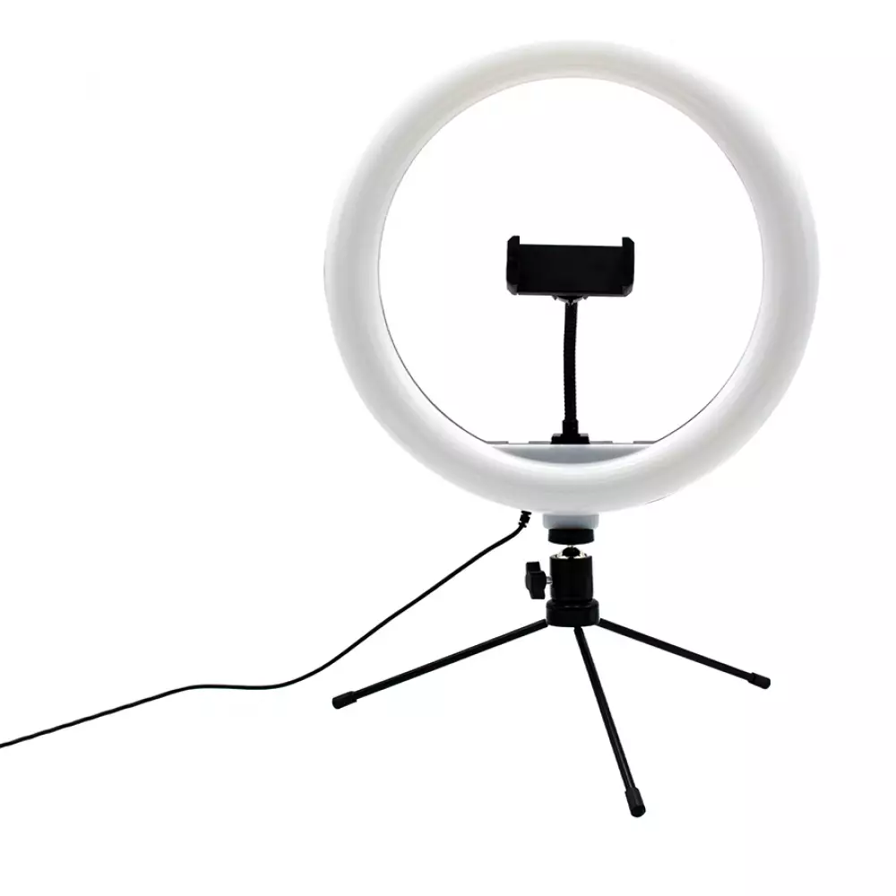Trípode de Escritprio con Aro de Luz 12" y control