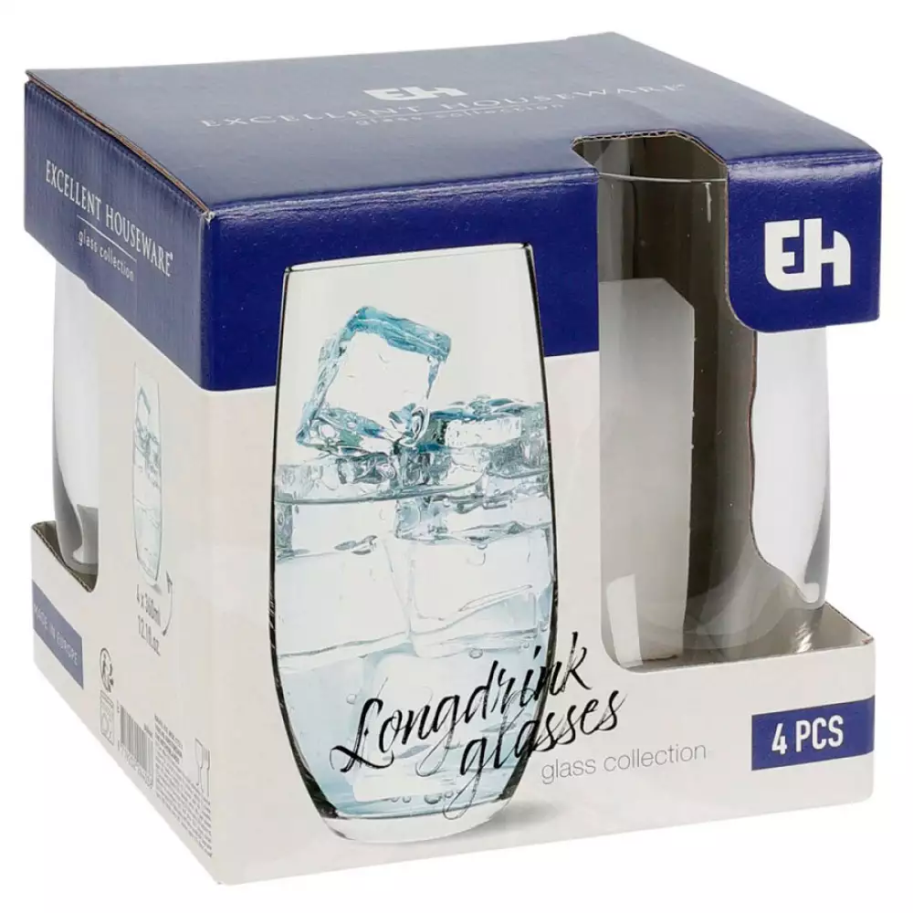 Vasos Excellent Houseware 4Pz 360Ml Aura