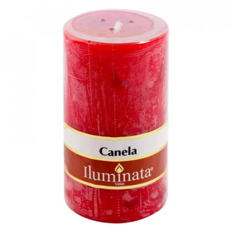Vela Decorativa Canela  Iluminata P23Ccnr-Rojo