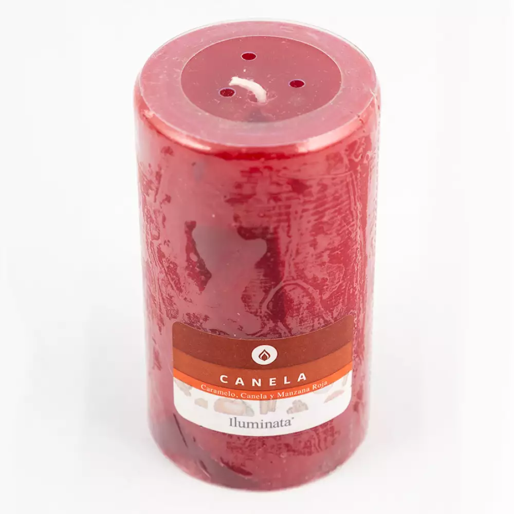 Vela Decorativa Canela  Iluminata P23Ccnr-Rojo