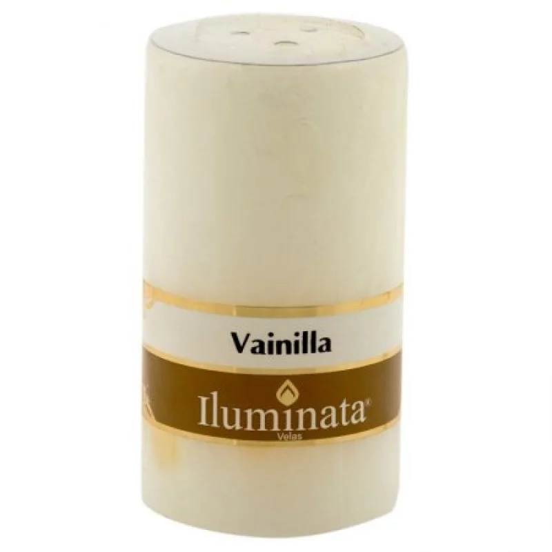 Vela Decorativa Iluminata Aroma A Vainilla Beige
