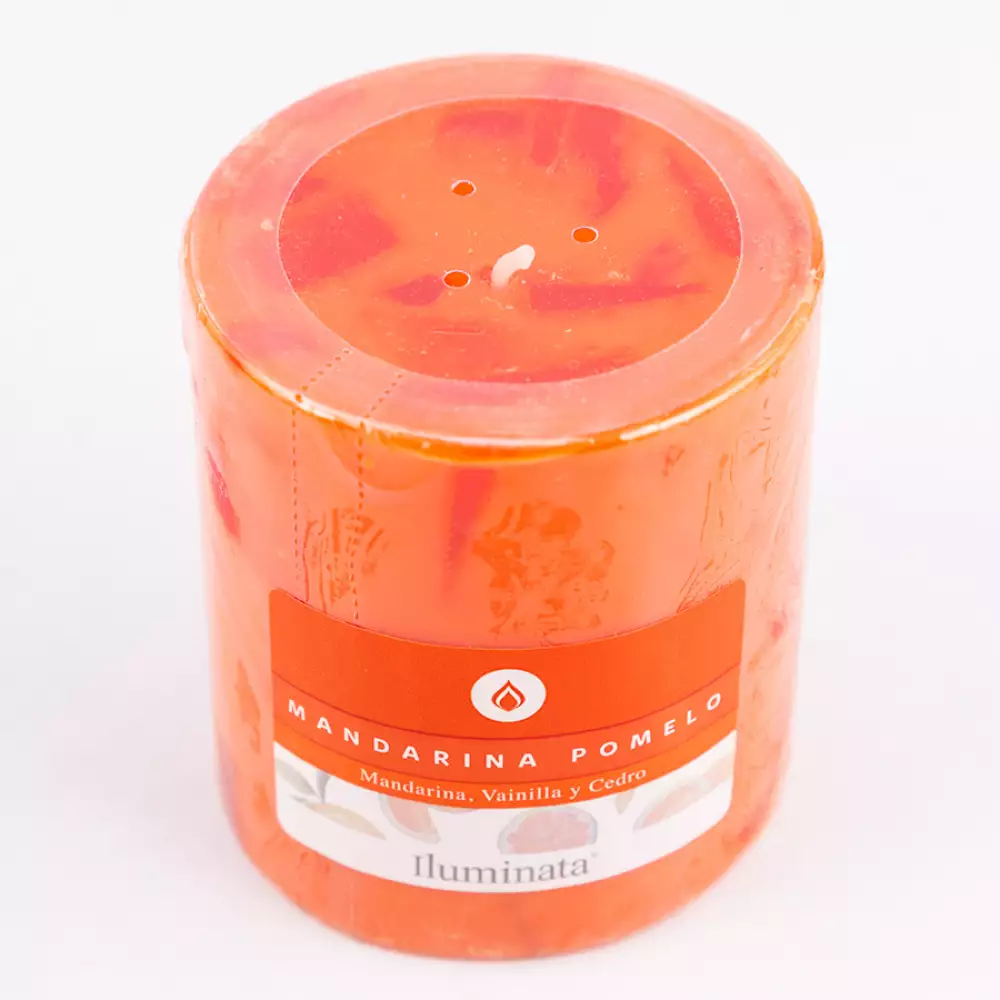 Vela Decorativa Mandarina Pomelo  Iluminata P33Cmp-Naranja