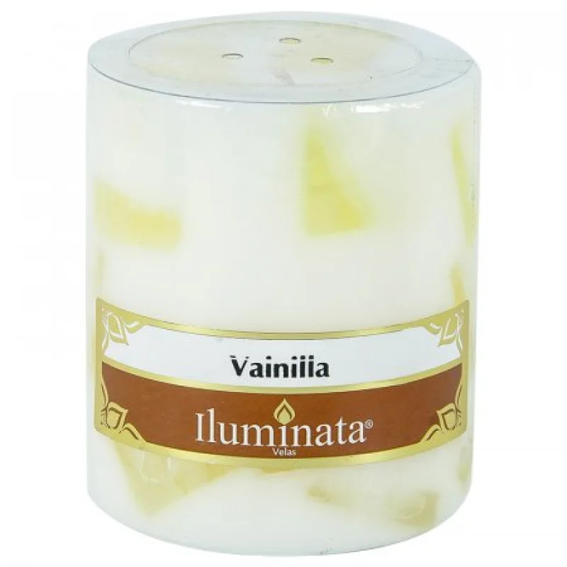 Vela Decorativa Vainilla Iluminata Aromatizada-Marfil