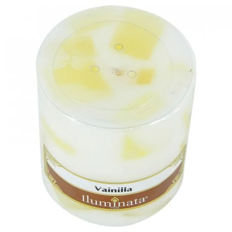 Vela Decorativa Vainilla Iluminata Aromatizada-Marfil
