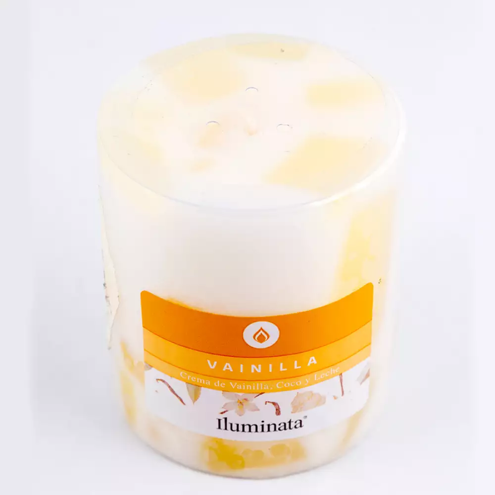 Vela Decorativa Vainilla Iluminata Aromatizada-Marfil