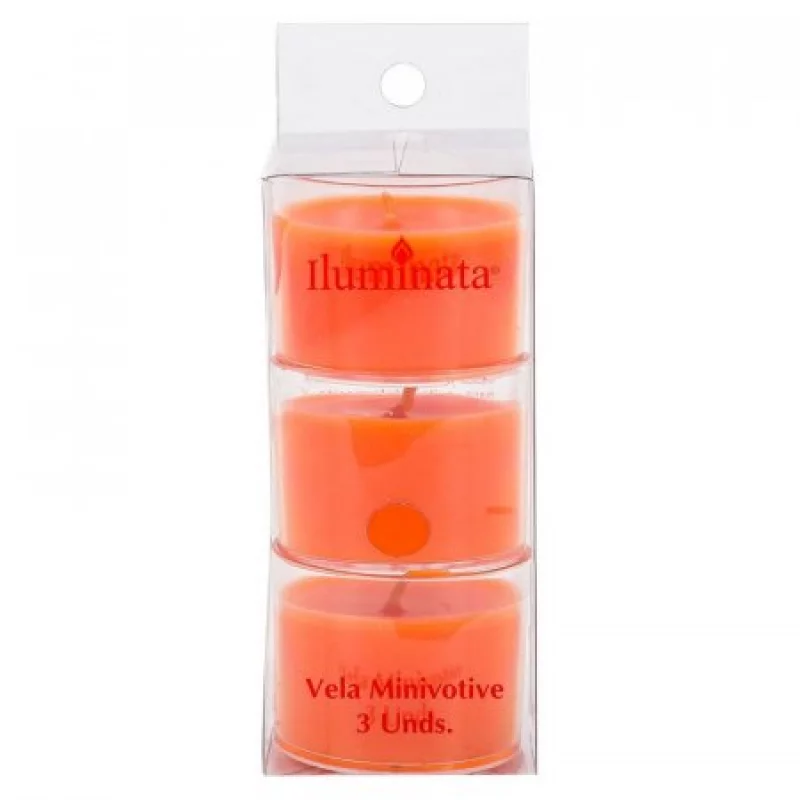 Vela Iluminata Mini Votive X3 Mandarina Pomelo Vaso