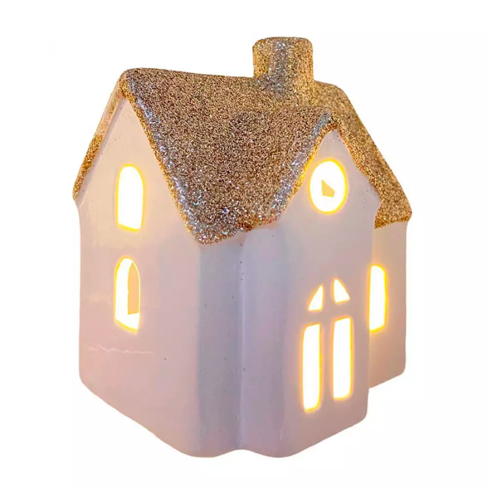 Villa Navideña Decorativa Con Luz Santini