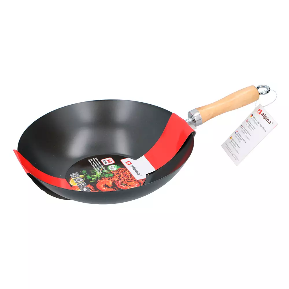 Wok Alpina 30 Cm Negro Ceramica 871125213045