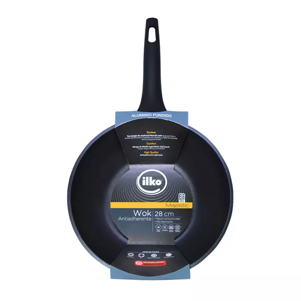 Wok Ilko Magestic 28Cm Aluminio Fundido 1123987