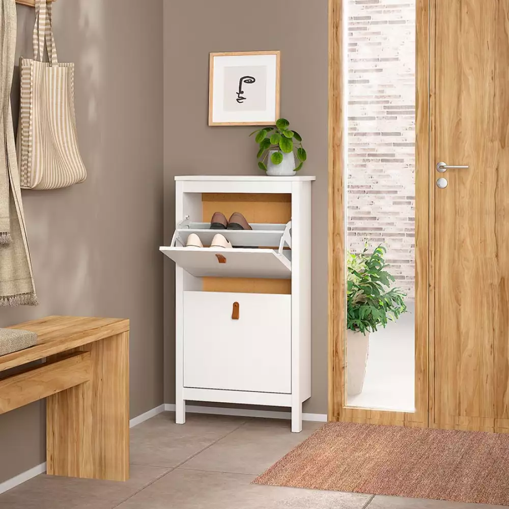 Zapatero Madrid 2 Cajones Blanco