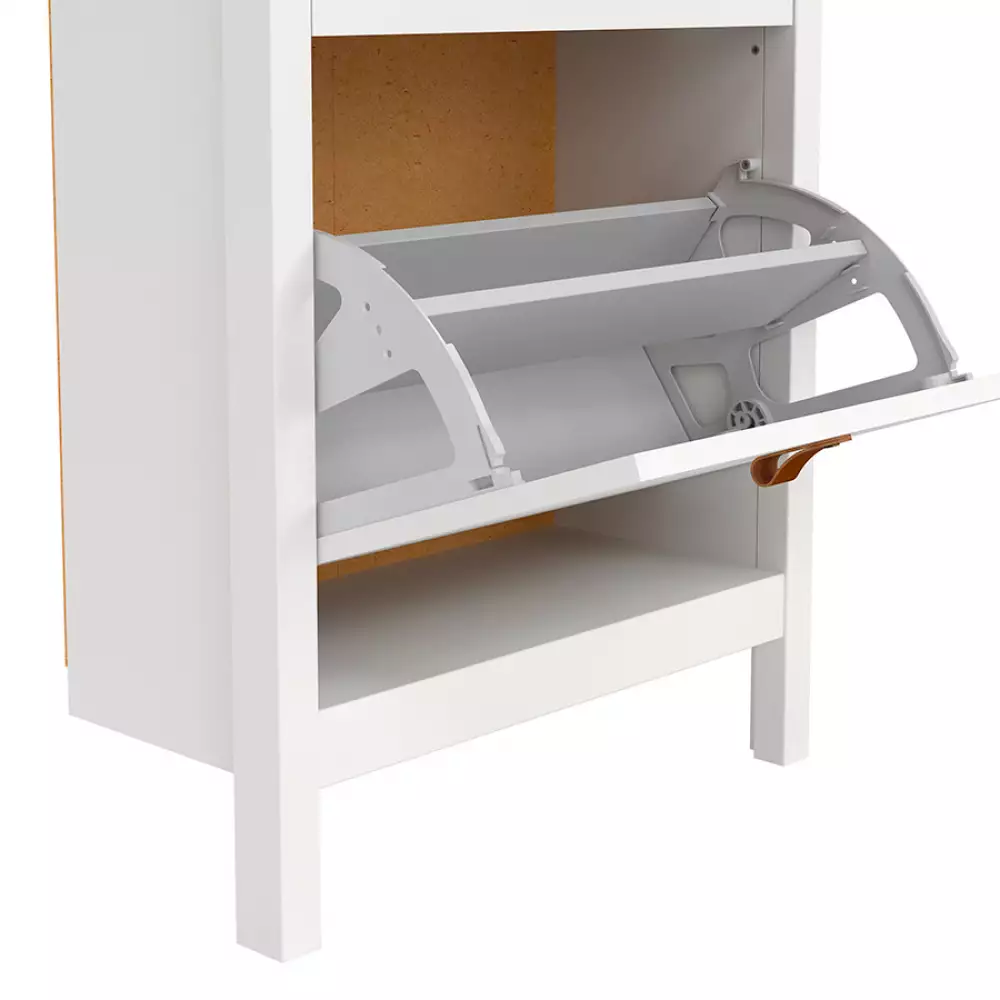 Zapatero Madrid 2 Cajones Blanco