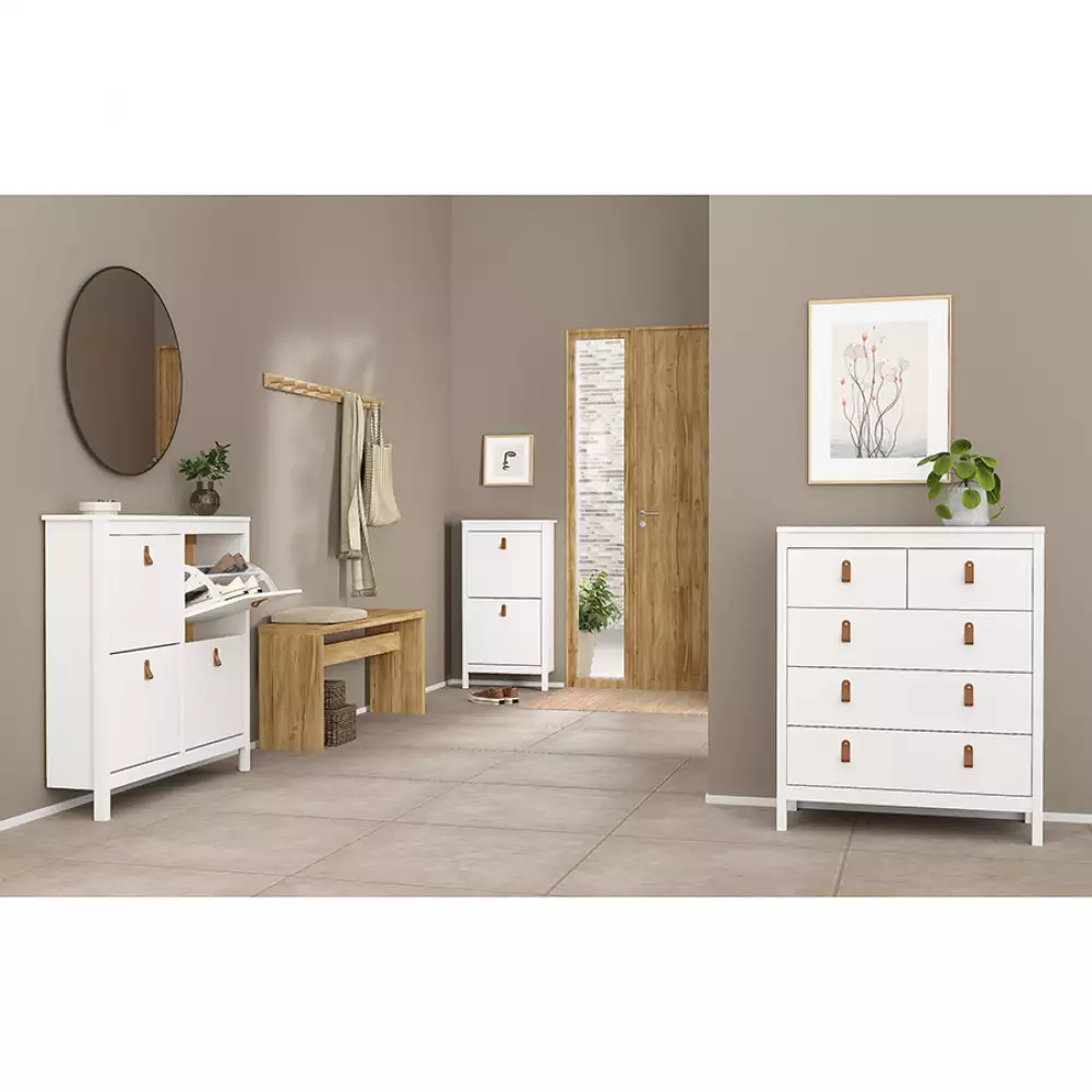 Zapatero Madrid 2 Cajones Blanco