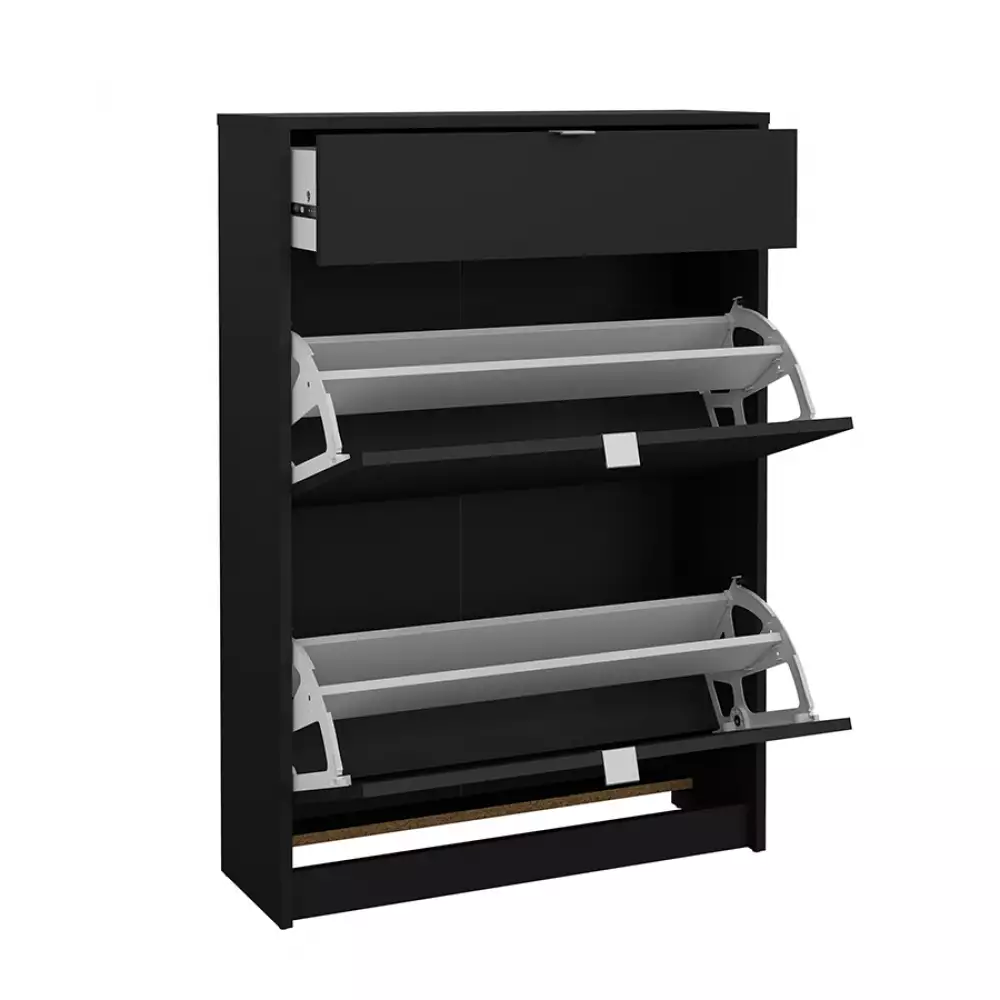 Zapatero Tvilum Shoes 70X24X125Cm Negro