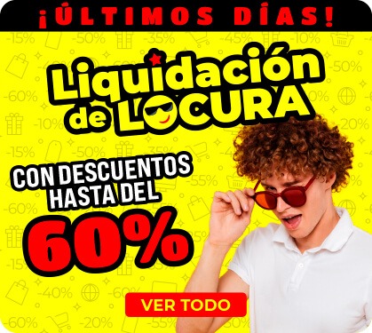 Liquidación de locura hasta 60% de descuento