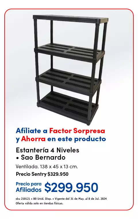 estantería 4 niveles