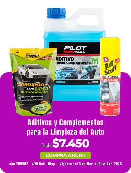 aditivos y complementos para la limpieza del auto