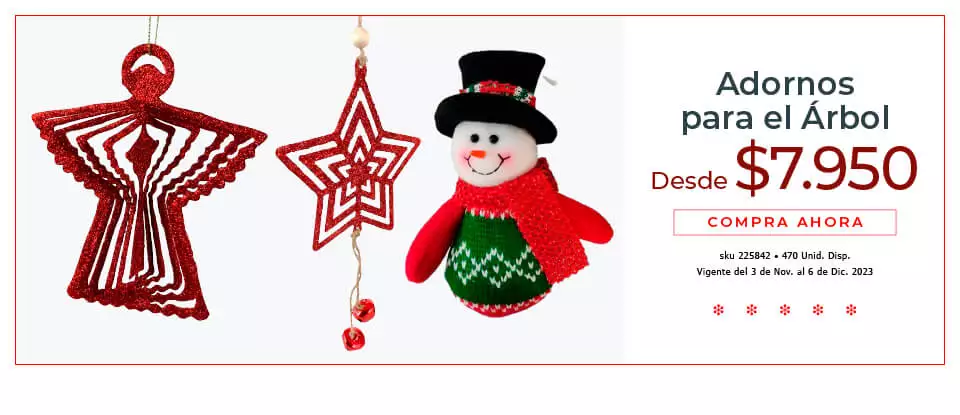 Adornos para el árbol