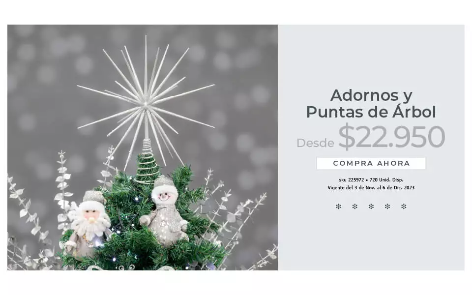 adornos y puntas de árbol