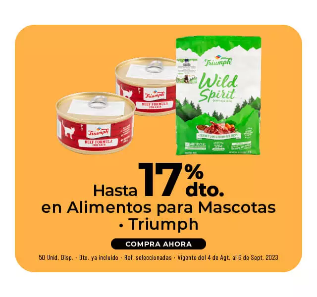 alimento para mascotas triumph