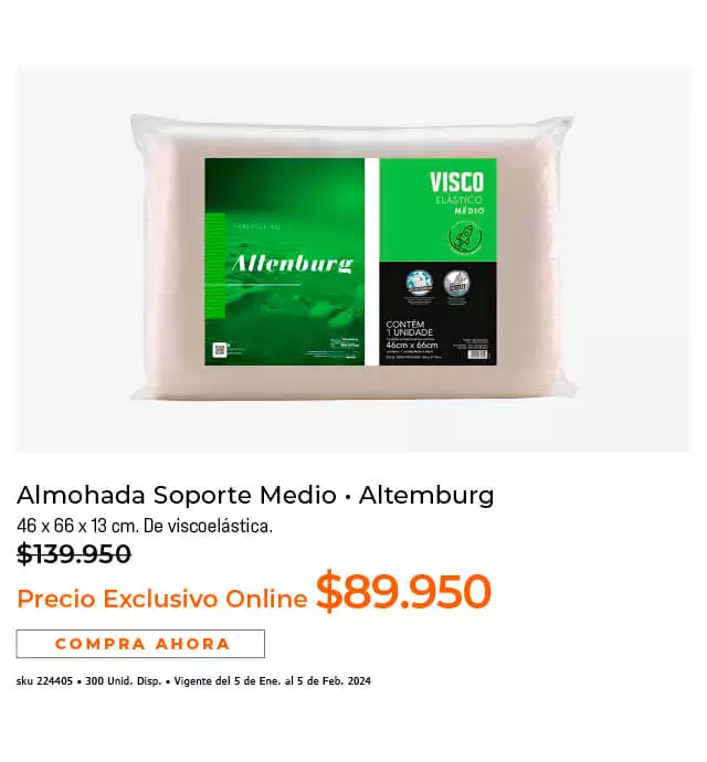almohada soporte medio