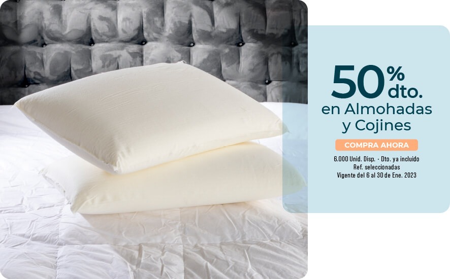 descuento en almohadas y cojines